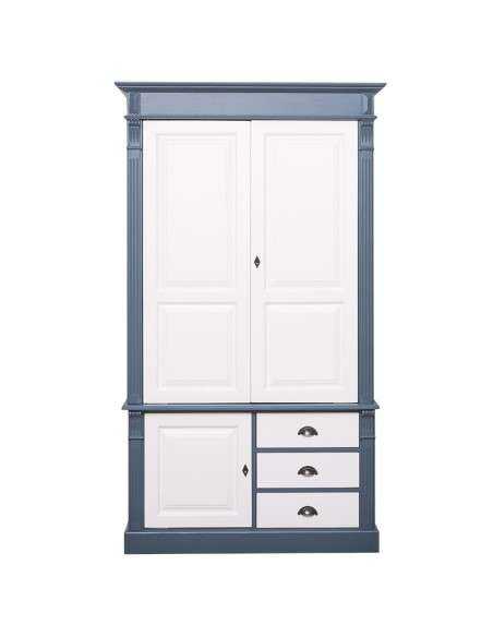 Armadio guardaroba stile country con ante e cassetti MS491