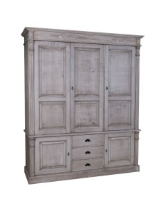 Armadio guardaroba stile country con ante e cassetti MS492