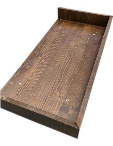 Mensola Sottolavabo Bagno in Legno Massello - Pino o Rovere da 100cm MS740