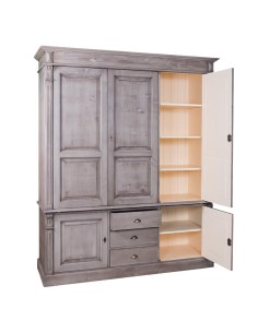 Armadio guardaroba stile country con ante e cassetti MS492 2
