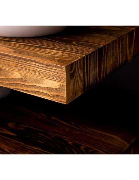 Mensola Sottolavabo Bagno in Legno Massello - Pino o Rovere da 150cm MS742