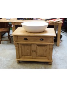 Mobile sotto lavabo con antine e cassetto legno MS716 2