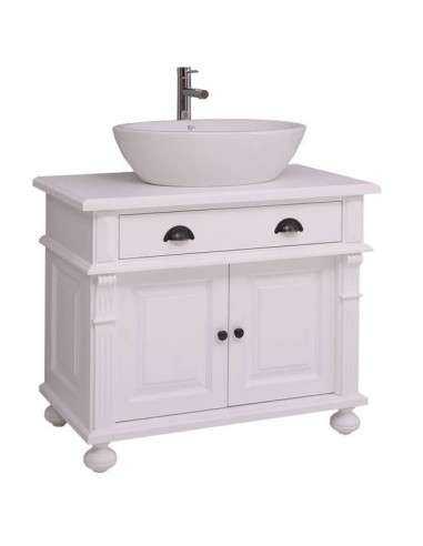 Mobile sotto lavabo con antine e cassetto legno MS716