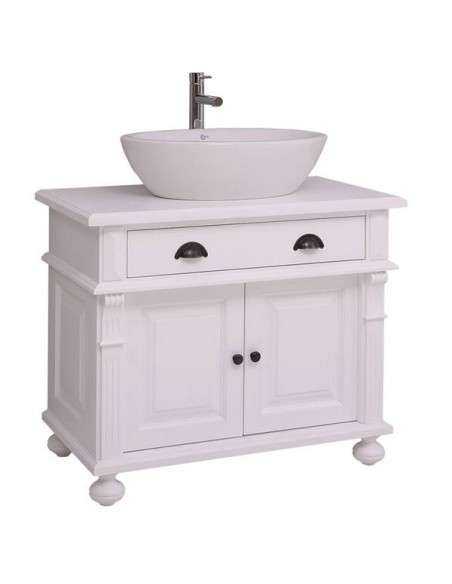 Mobile sotto lavabo con antine e cassetto legno MS716