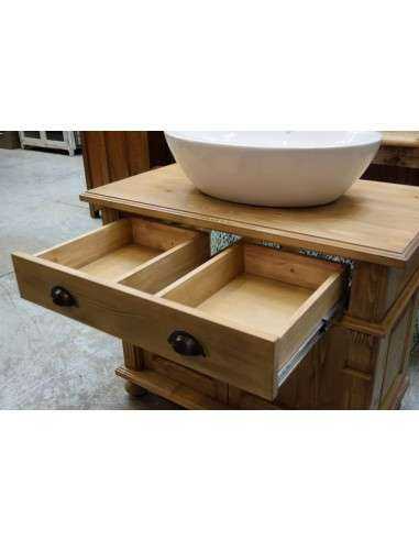 Mobile sotto lavabo con antine e cassetto legno MS716