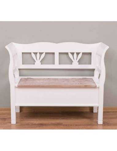panca in legno stile shaby chic MS152
