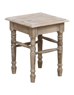 Sgabello country in legno rustico o colorato con gamba tonda MS679