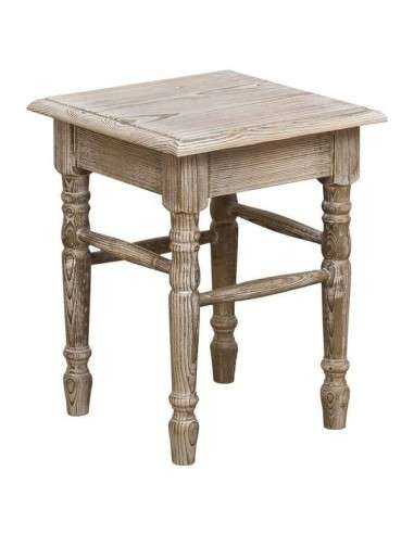Sgabello country in legno rustico o colorato con gamba tonda MS679
