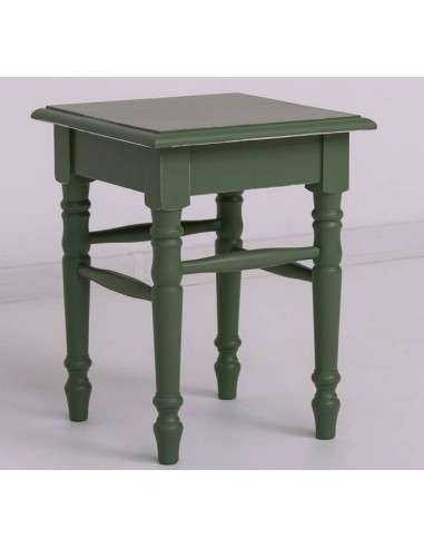 Sgabello country in legno rustico o colorato con gamba tonda MS679