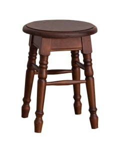 Sgabello country in legno con seduta rotonda rustico o colorato  MS680 2