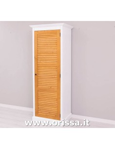 Armadio guardaroba stile country con anta singola a persiana MS617