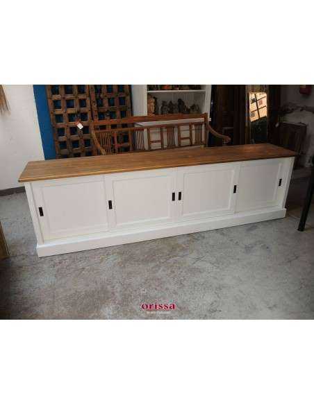 Credenza porta TV ante scorrevoli provenzale MS609B