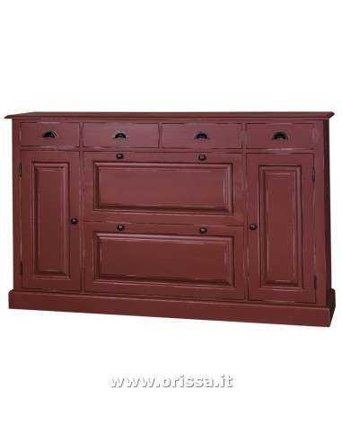 Scarpiera country in legno colorato MS472
