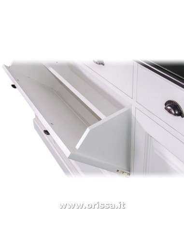 Scarpiera country in legno colorato MS472