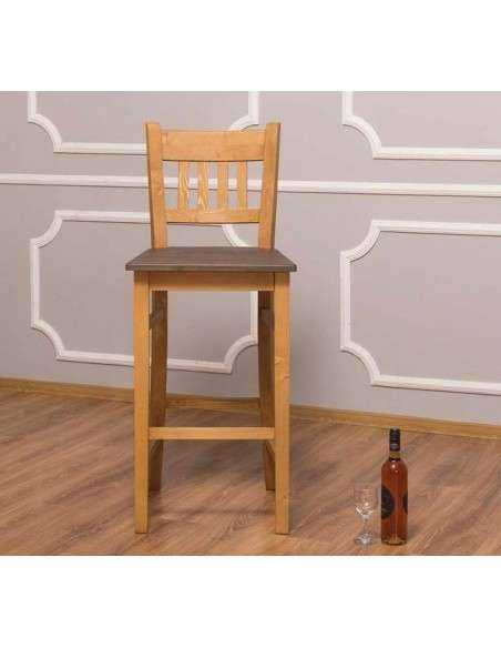 sgabello in legno provenzale colorato MS380