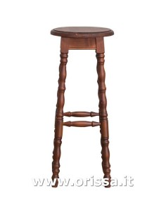 sgabello rotondo in legno colorato stile country MS655 2
