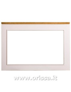 Cornice specchio con specchio in legno di pino stile country  MS639