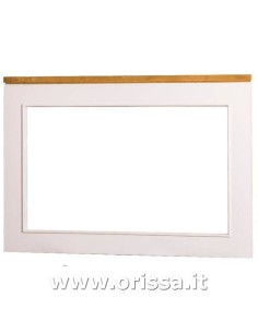 Cornice specchio con specchio in legno di pino stile country  MS639 2