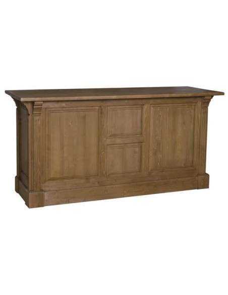 Bancone negozio in legno finitura provenzale e country MS2001