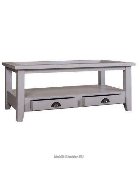 Tavolo da salotto piano in vetro con cassetti MS532