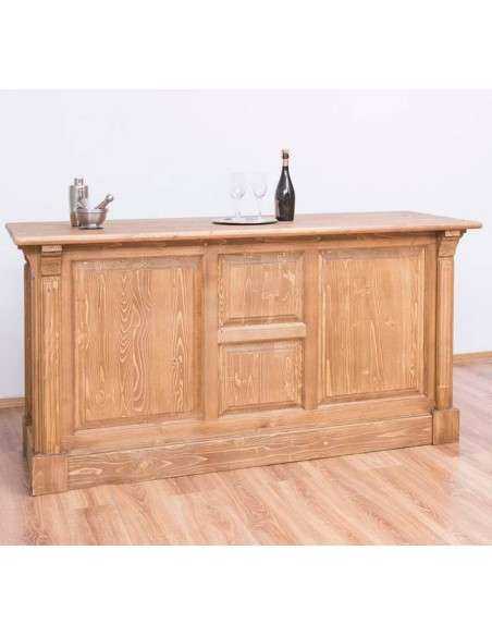 Bancone negozio in legno finitura provenzale e country MS2001