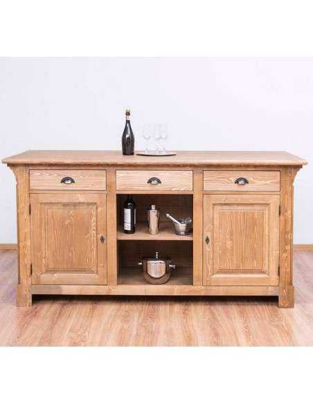 Bancone negozio in legno finitura provenzale e country MS2001