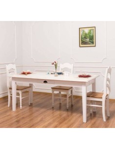 Tavolo da pranzo 160cm provenzale colorato MS22-160 2