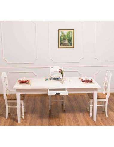 Tavolo da pranzo 180cm provenzale colorato MS22-180