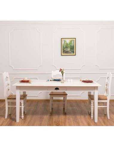 Tavolo da pranzo 180cm provenzale colorato MS22-210