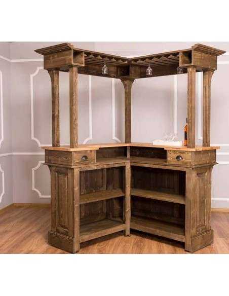 mobile bar angolare colorato stile shabby chic, provenzale e country MS484+GAL