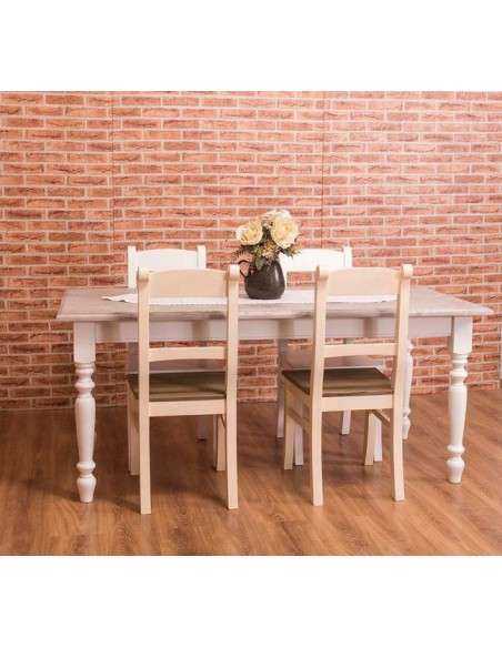 Tavolo da pranzo stile shaby chic 180cm legno MS623-180