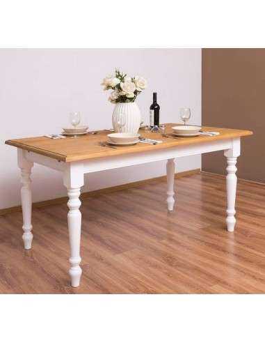 Tavolo da pranzo stile shaby chic 160cm legno MS623-160