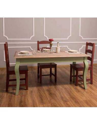 Tavolo da pranzo colorato con gamba francese MS383-160