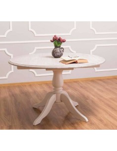 Tavolo rotondo con gamba centrale shabby chic - MS622 2