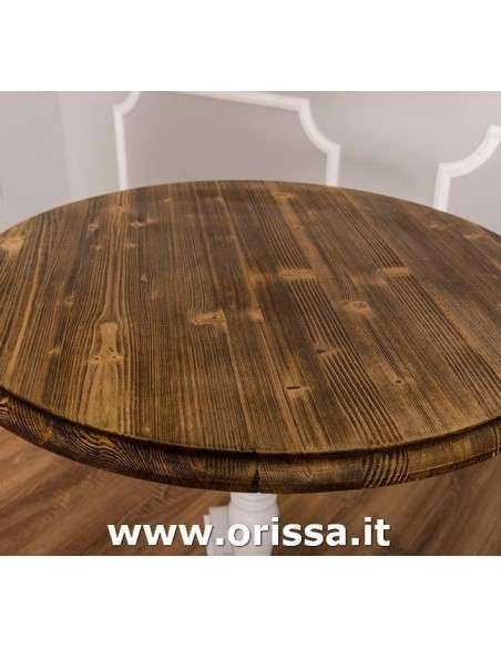 tavolo bistrot, tavolino bar gamba centrale stile nordico e country piano rotondo - MS673