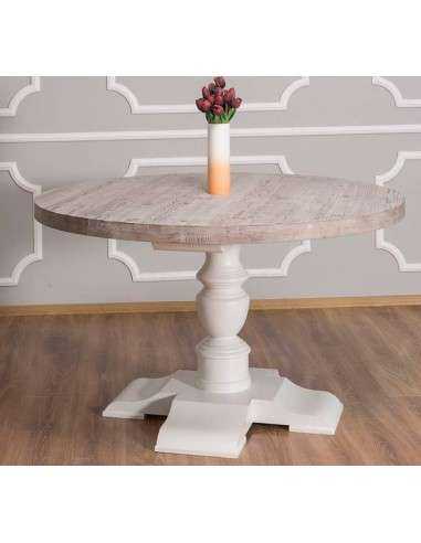 Tavolo rotondo con gamba centrale in legno diametro 130cm - MS676