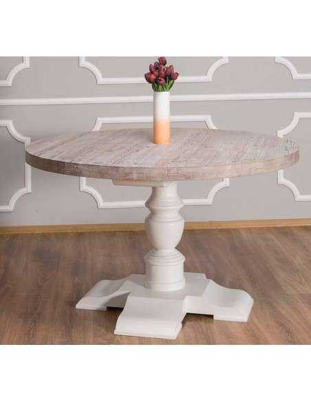 Tavolo rotondo con gamba centrale in legno diametro 130cm - MS676