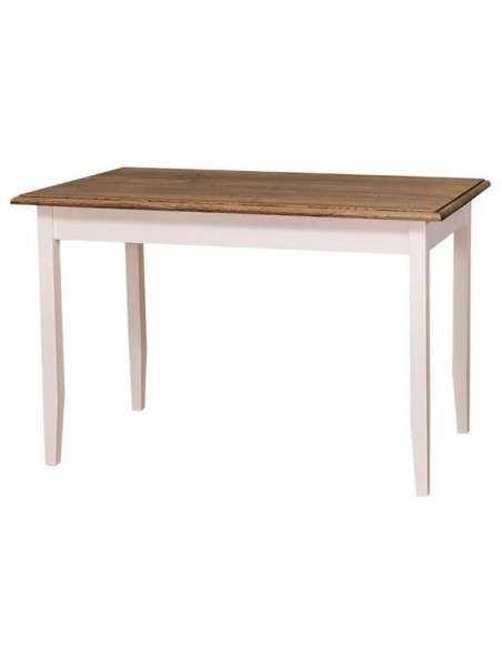 Tavolo da pranzo stile country chic 120cm legno MS659-120