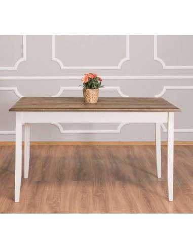 Tavolo da pranzo stile country chic 140cm legno MS659-140