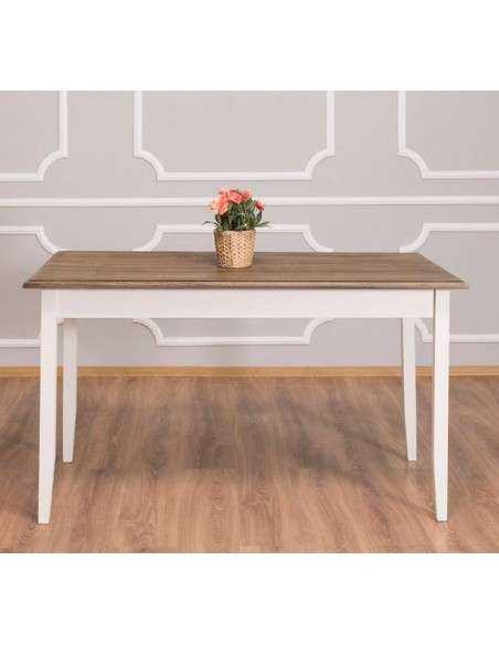 Tavolo da pranzo stile country chic 140cm legno MS659-140