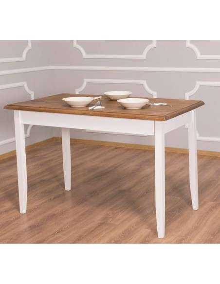 Tavolo da pranzo stile country chic 140cm legno MS659-140