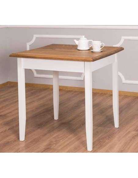 Tavolo da pranzo stile country chic 80cm legno MS659-80