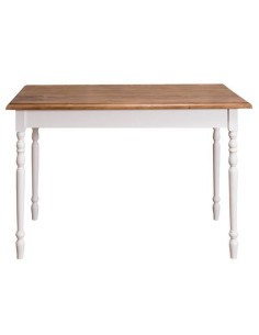 Tavolo da pranzo stile country chic 120cm gamba tornita legno MS660-120