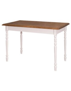Tavolo da pranzo stile country chic 120cm gamba tornita legno MS660-120 2
