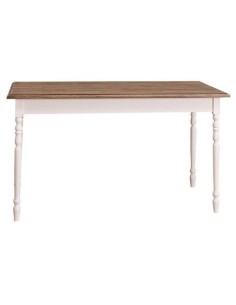 Tavolo da pranzo stile country chic 140cm gamba tornita legno MS660-140