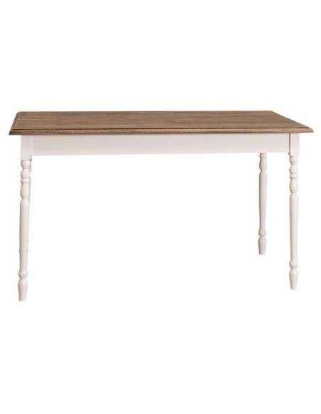 Tavolo da pranzo stile country chic 140cm gamba tornita legno MS660-140