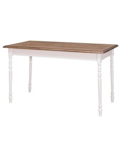 Tavolo da pranzo stile country chic 140cm gamba tornita legno MS660-140 2