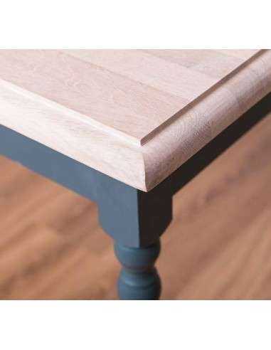 Tavolo da pranzo stile country chic 140cm gamba tornita legno MS660-140