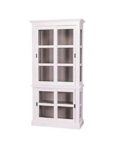 Vetrina ante scorrevoli legno colorato stile provenzale MS595