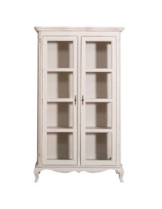 Vetrina shabby chic doppia anta in legno MS653
